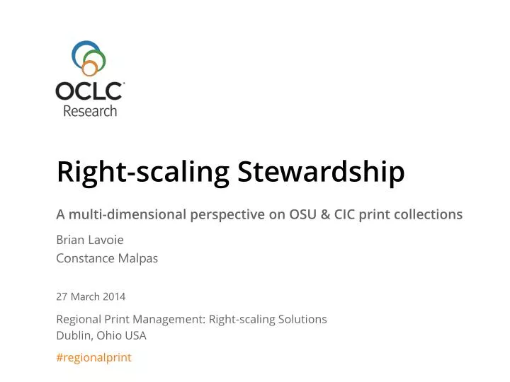 right scaling stewardship