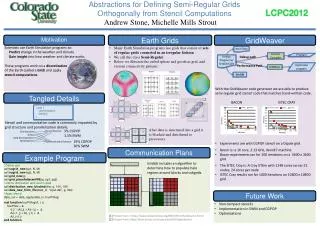 Abstractions for Defining Semi-Regular Grids Orthogonally from Stencil Computations