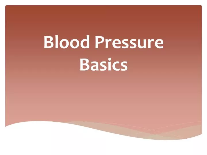 blood pressure basics