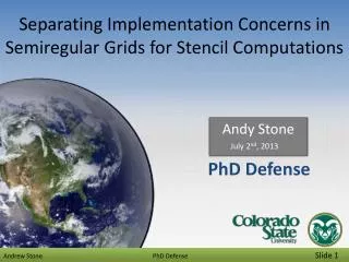 Separating Implementation Concerns in Semiregular Grids for Stencil Computations
