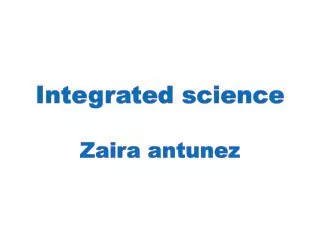 Integrated science