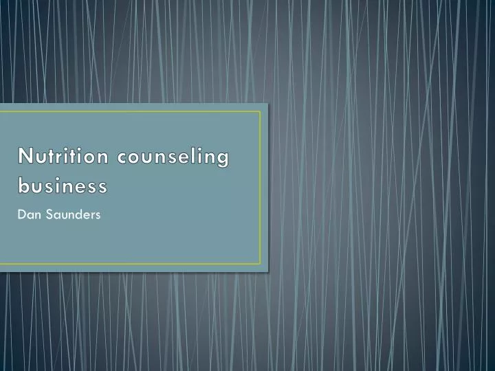 nutrition counseling business