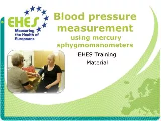 Blood pressure measurement using mercury sphygmomanometers
