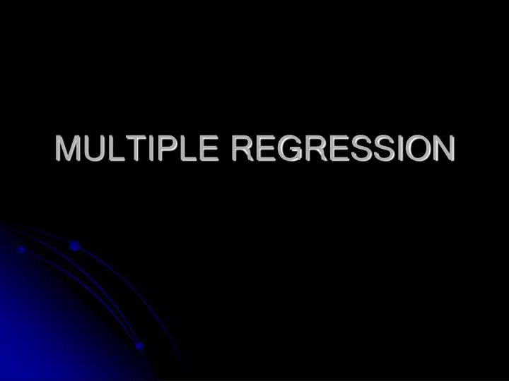 multiple regression