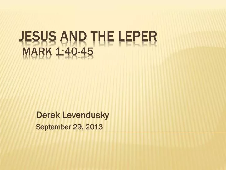 derek levendusky september 29 2013