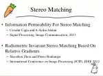 Stereo Matching - slide 1