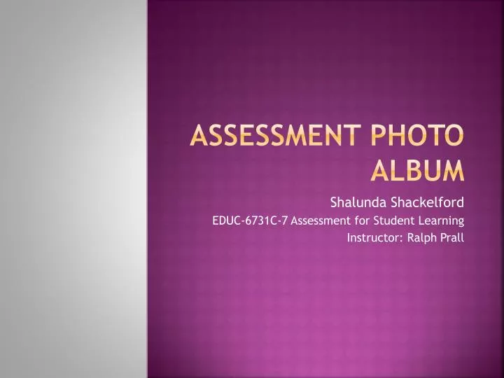 assessment photo album