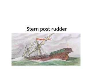 Stern post rudder