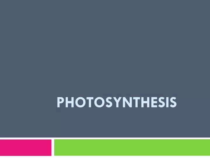 photosynthesis