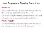 Joint Programme Steering Committee - slide 1
