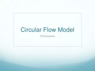 circular flow model