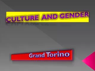 Culture and Gender