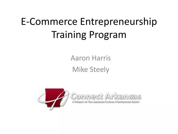 e commerce entrepreneurship training program