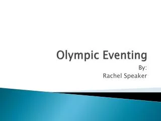 Olympic Eventing