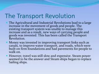 The Transport Revolution