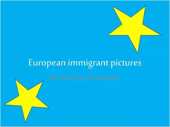 european immigrant pictures