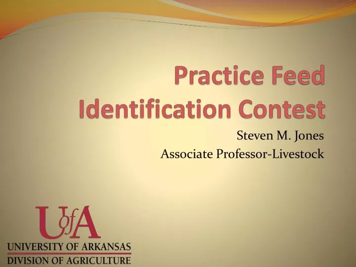practice feed identification contest