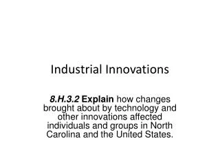 Industrial Innovations
