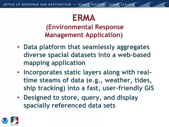 erma environmental response management application