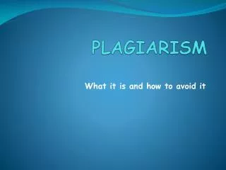 PLAGIARISM