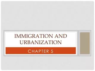 Immigration and Urbanization