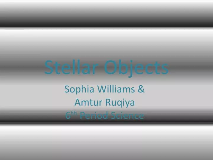stellar objects