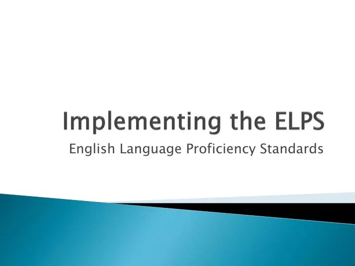 implementing the elps