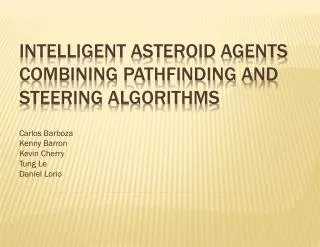 Intelligent Asteroid Agents combining Pathfinding and Steering Algorithms