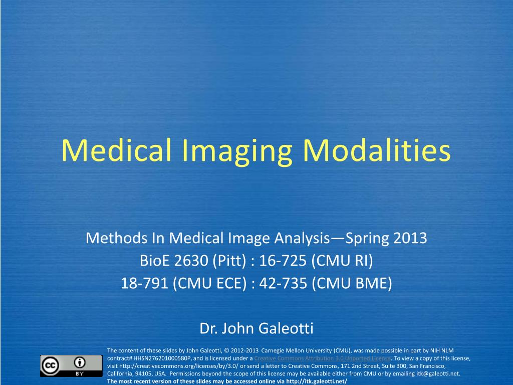 PPT - Medical Imaging Modalities PowerPoint Presentation, free download ...