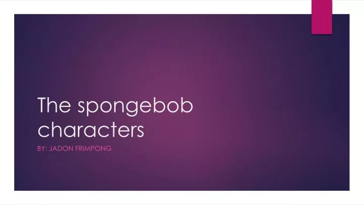 the spongebob characters