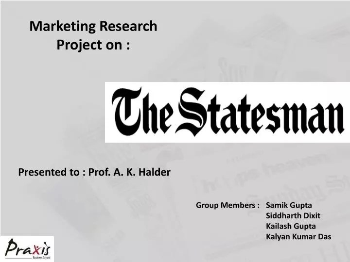 marketing research project on