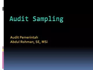 audit pemerintah abdul rohman se msi