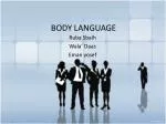 BODY LANGUAGE - slide 1
