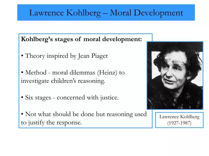 PPT Lawrence Kohlberg Moral Development PowerPoint