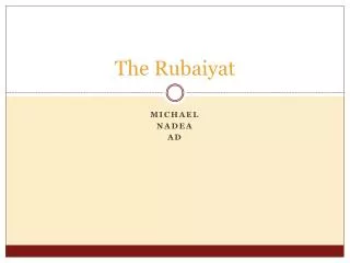 The Rubaiyat
