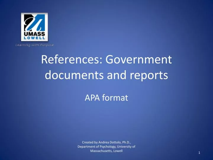 references government documents and reports