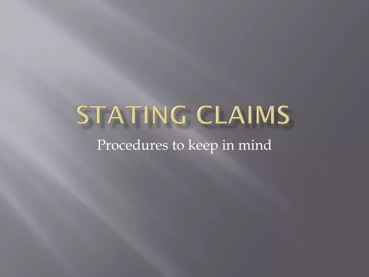 stating claims