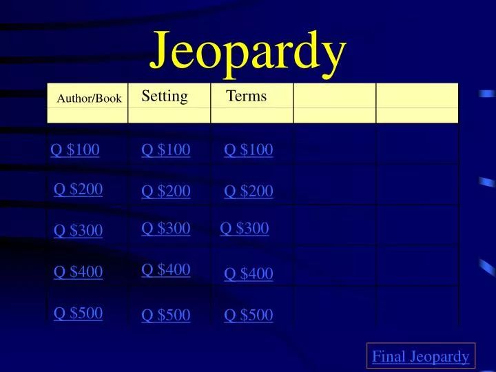 jeopardy