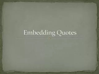 Embedding Quotes