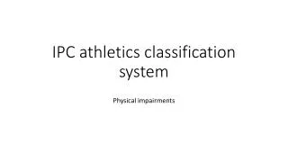 IPC athletics classification system