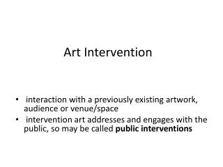 Art Intervention