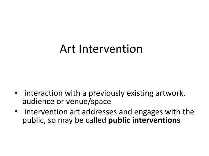 art intervention