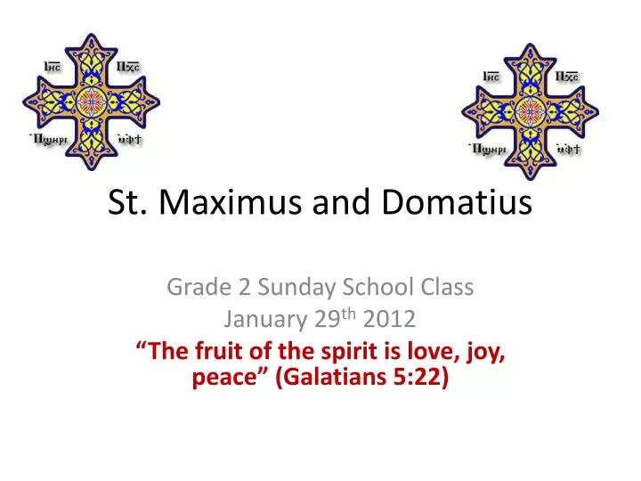 st maximus and domatius