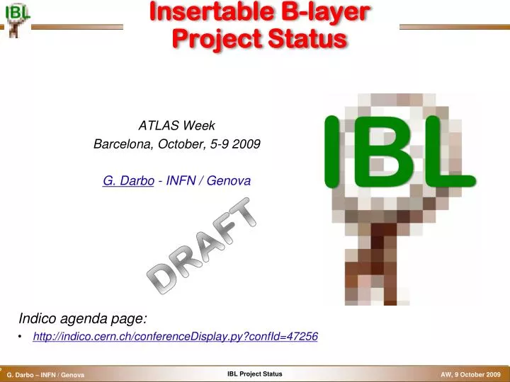 insertable b layer project status