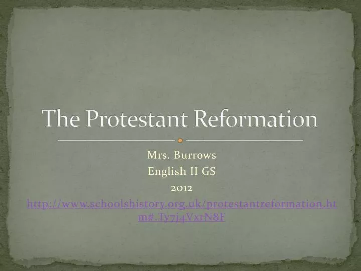 the protestant reformation