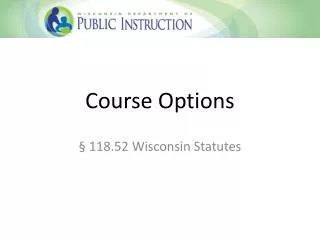 Course Options