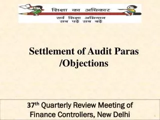 37 th Quarterly Review Meeting of Finance Controllers, New Delhi