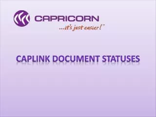 Caplink Document Statuses