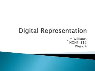 Digital Representation