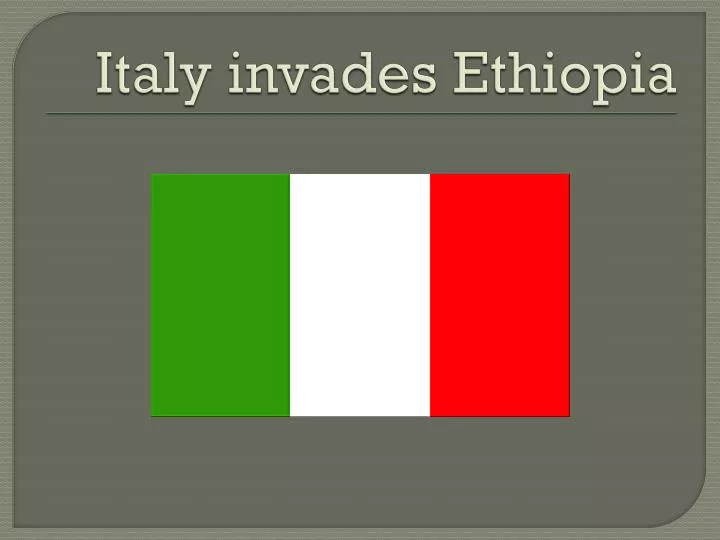 italy invades ethiopia